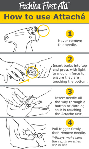 Attaché- DIY clothing button and hem repair kit