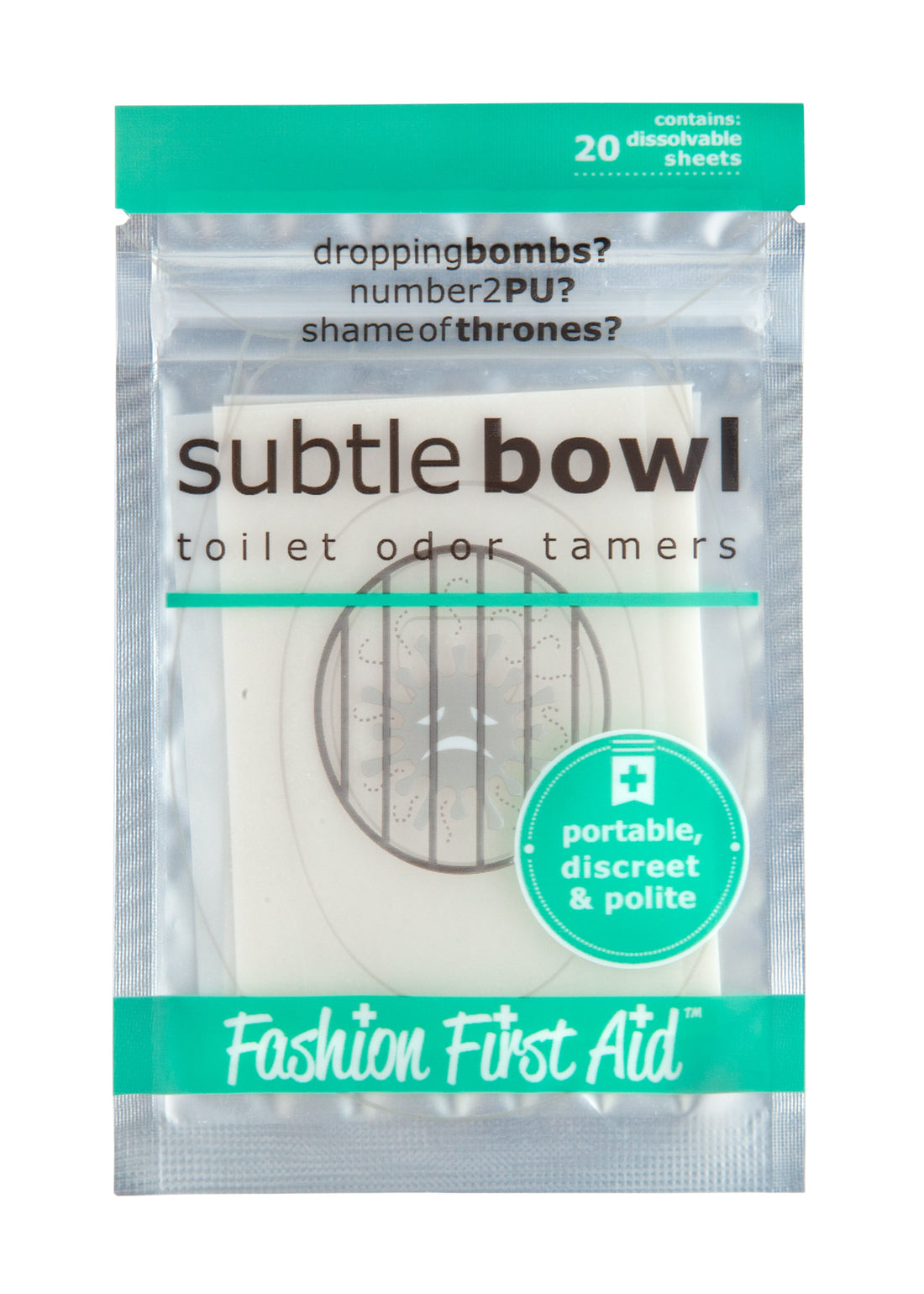 Subtle Bowl toilet odor dissolving sheets