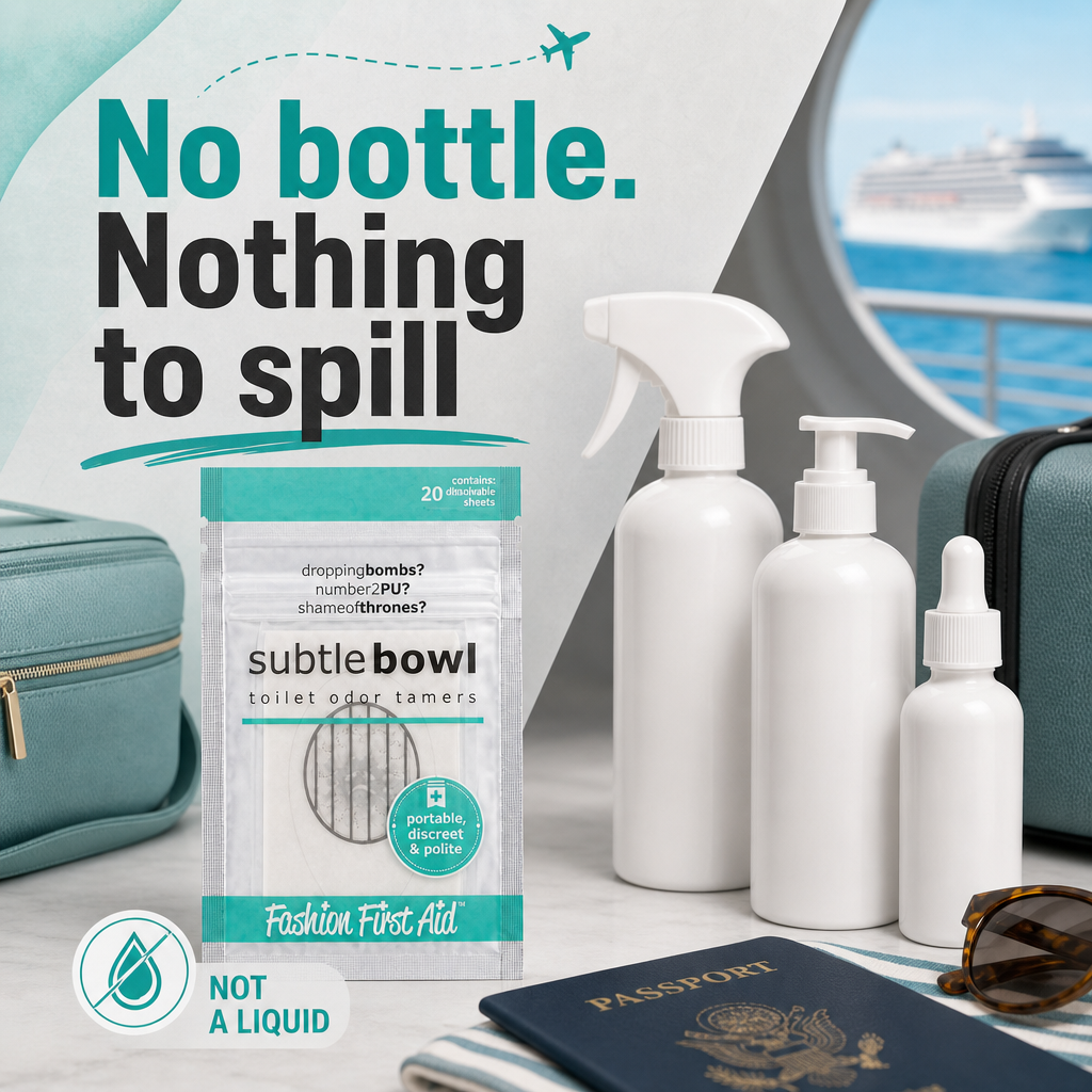 Subtle Bowl Toilet Odor Dissolving Sheets, Non-liquid for Travel, Mint