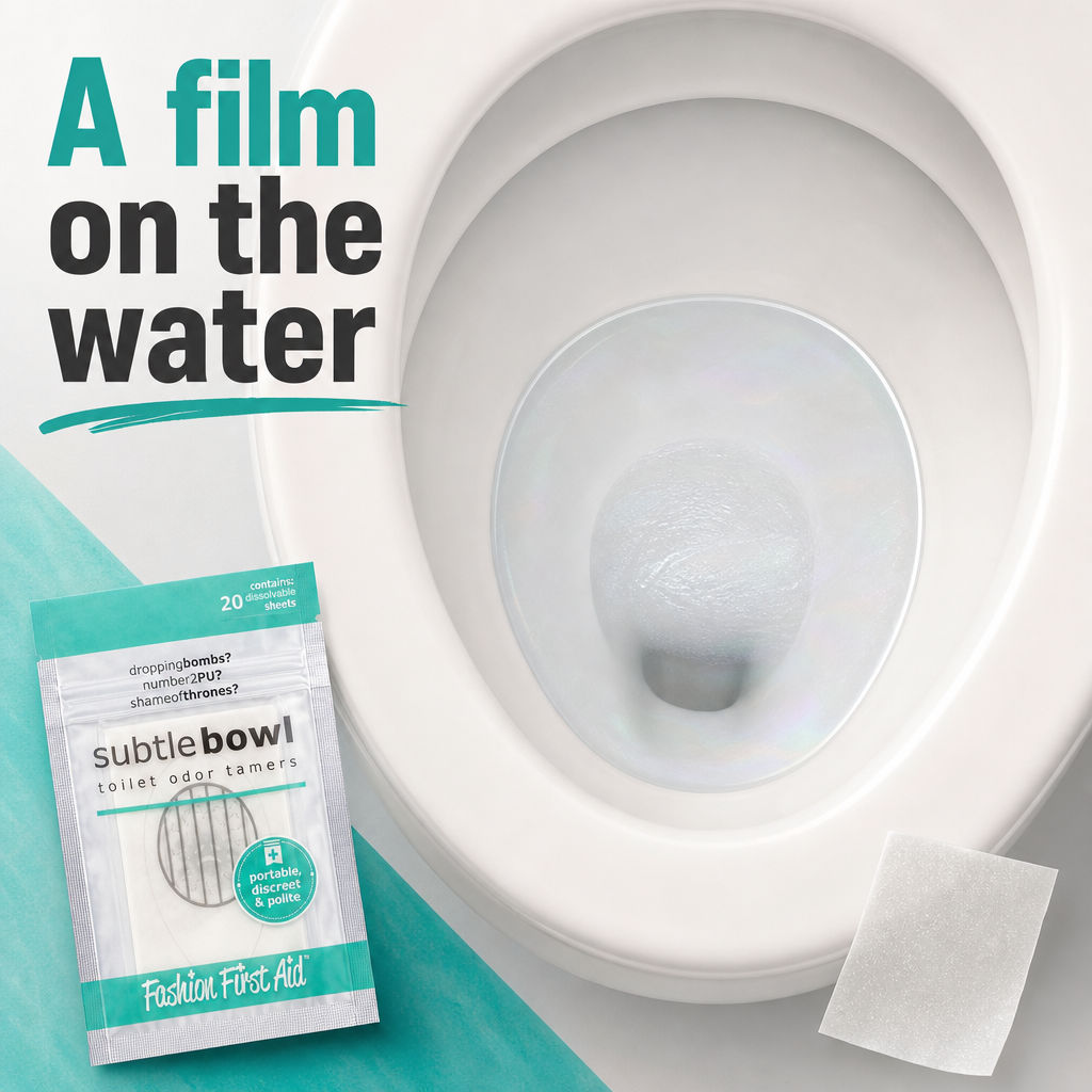 Subtle Bowl Toilet Odor Dissolving Sheets, Non-liquid for Travel, Mint