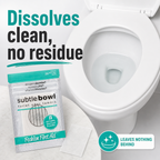 Subtle Bowl Toilet Odor Dissolving Sheets, Non-liquid for Travel, Mint