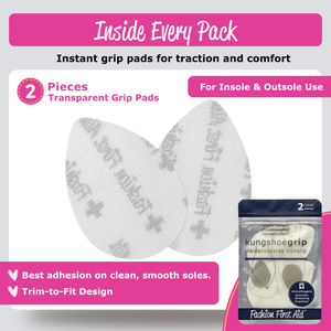 Fashion First Aid Kung Shoe Grip 2.0: Inside & Outside Non-Slip Grip Pads