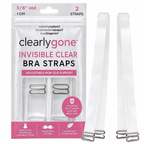 Clearly Gone Invisible Clear Bra Straps, Adjustable, Heavy Duty, Non-Slip