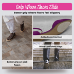 Clear anti slip shoe pads for confident walking
