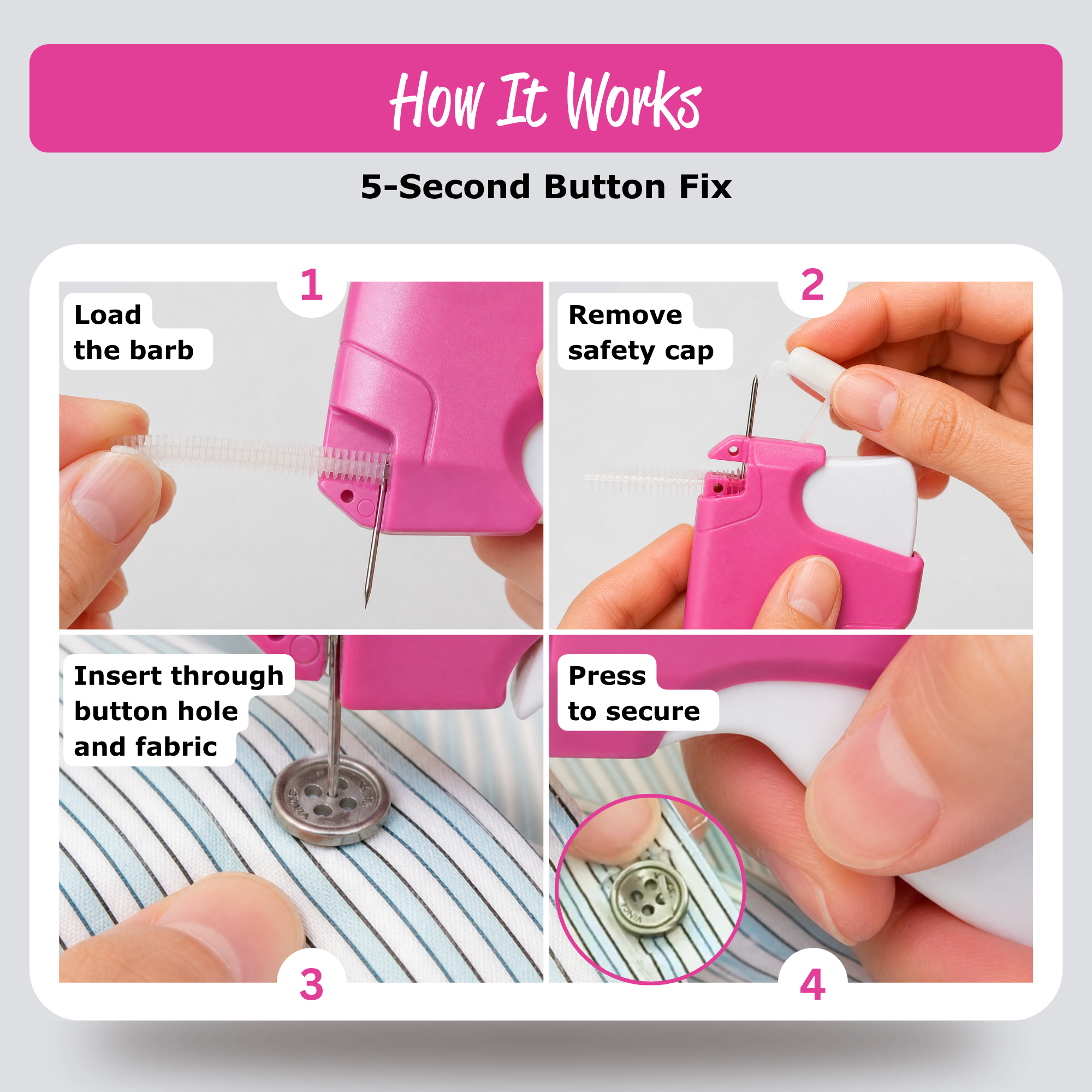 No sew clothing repair kit for everyday fixes