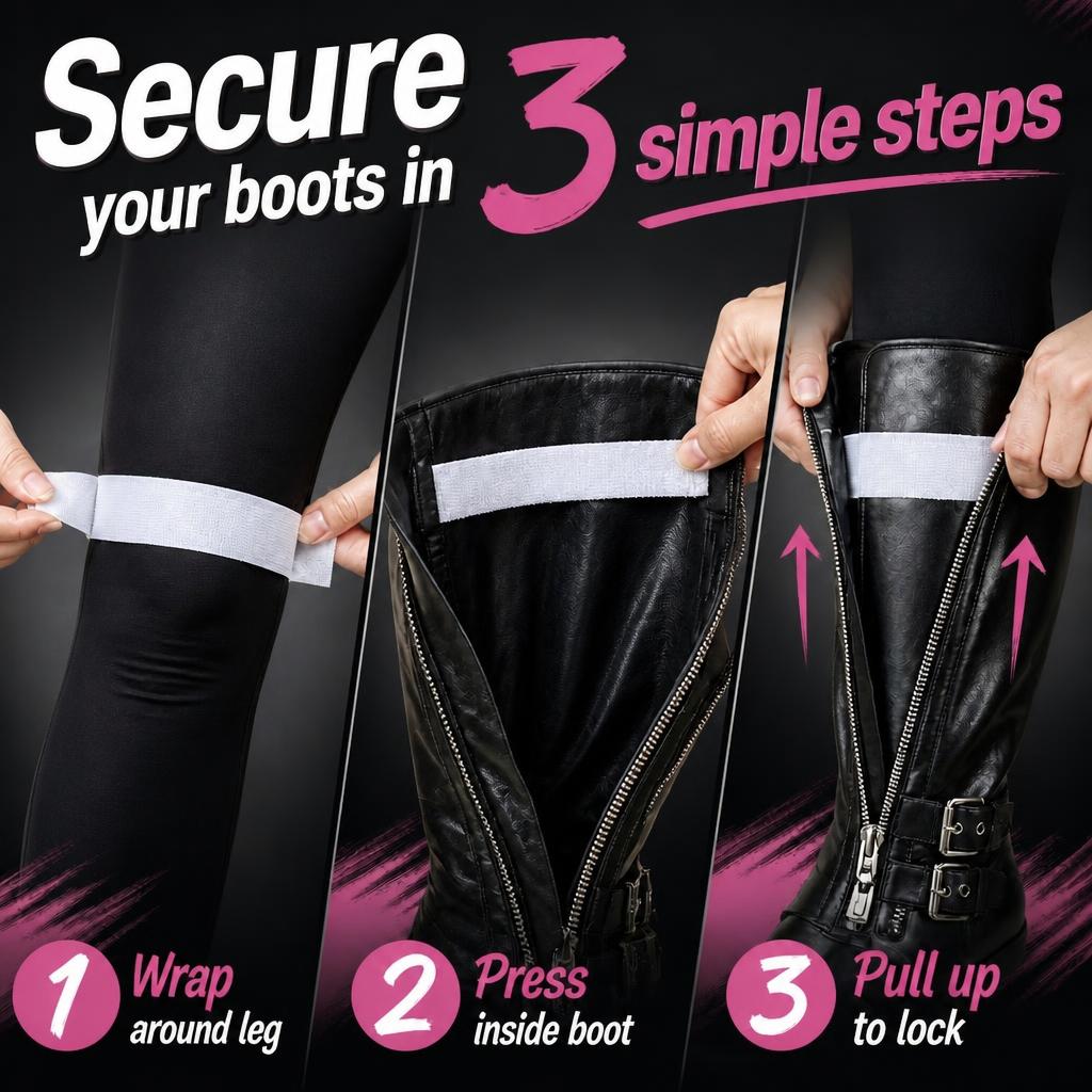 Boot Stay Hook/Loop No Sag Prevents Falling Down, Keep Tall Boots Up