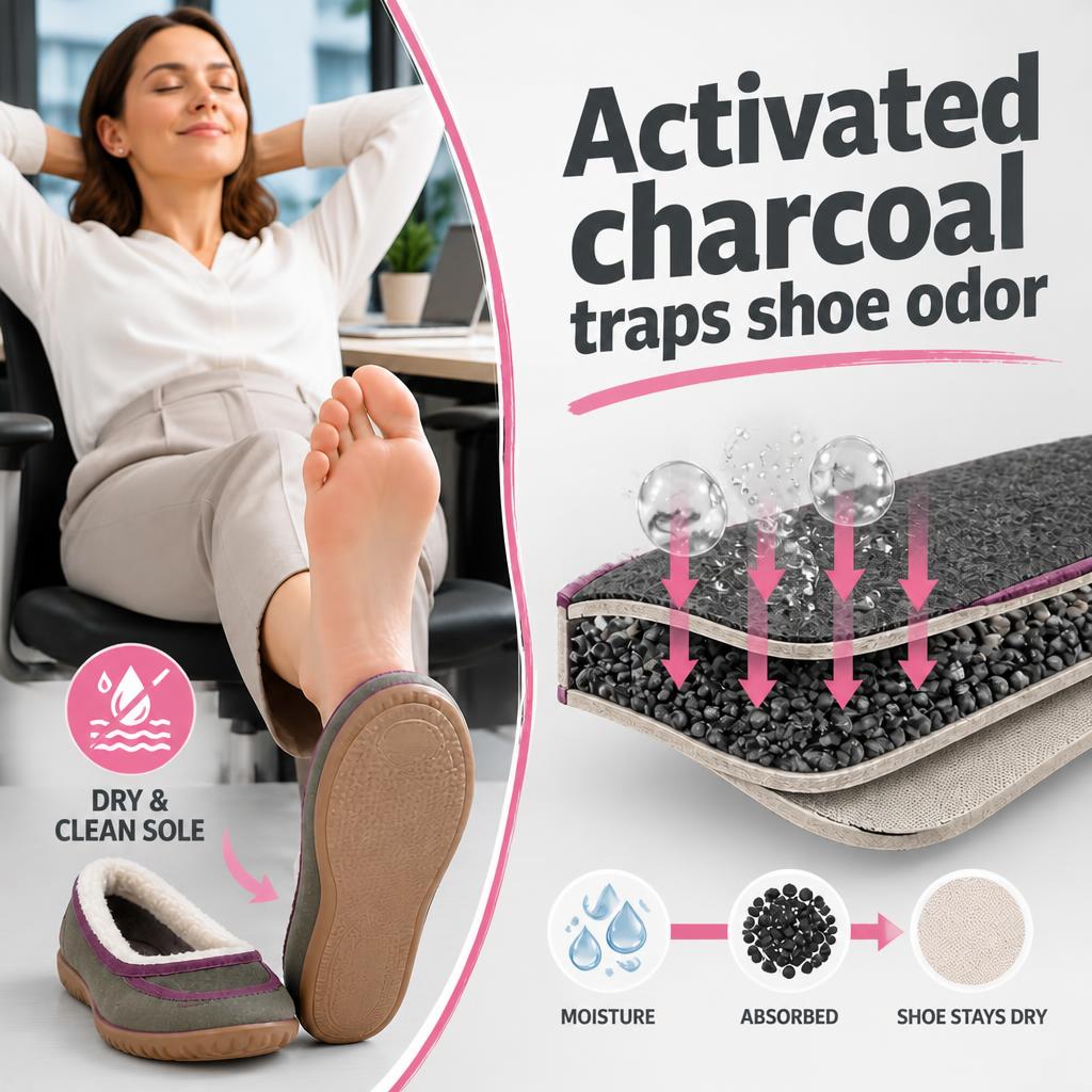 Flat Liners Thin Activated Carbon Charcoal Odor Control for Stinky Shoes