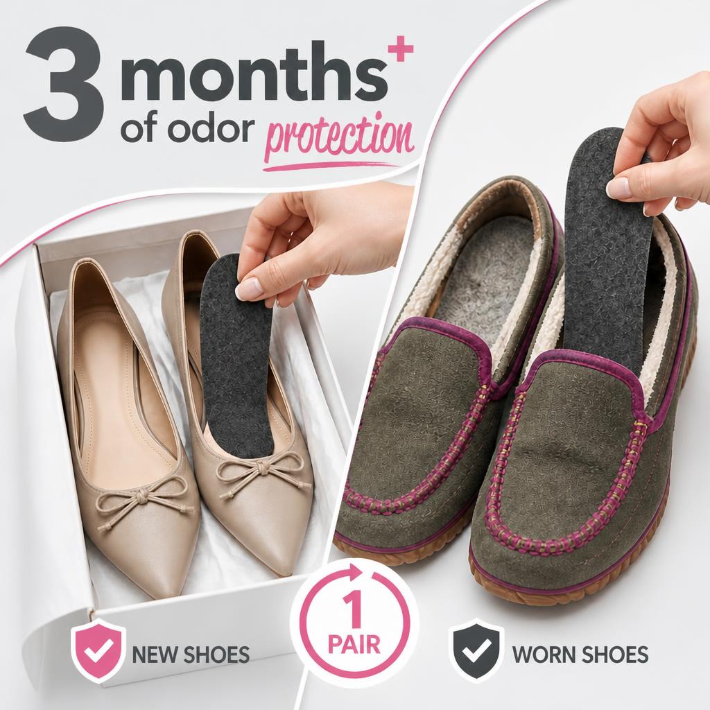 Flat Liners Thin Activated Carbon Charcoal Odor Control for Stinky Shoes