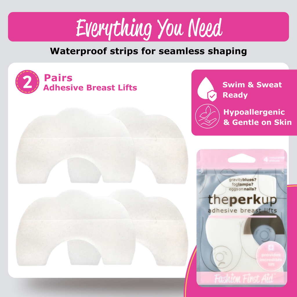 Adhesive breast lift strips with medical-grade adhesive