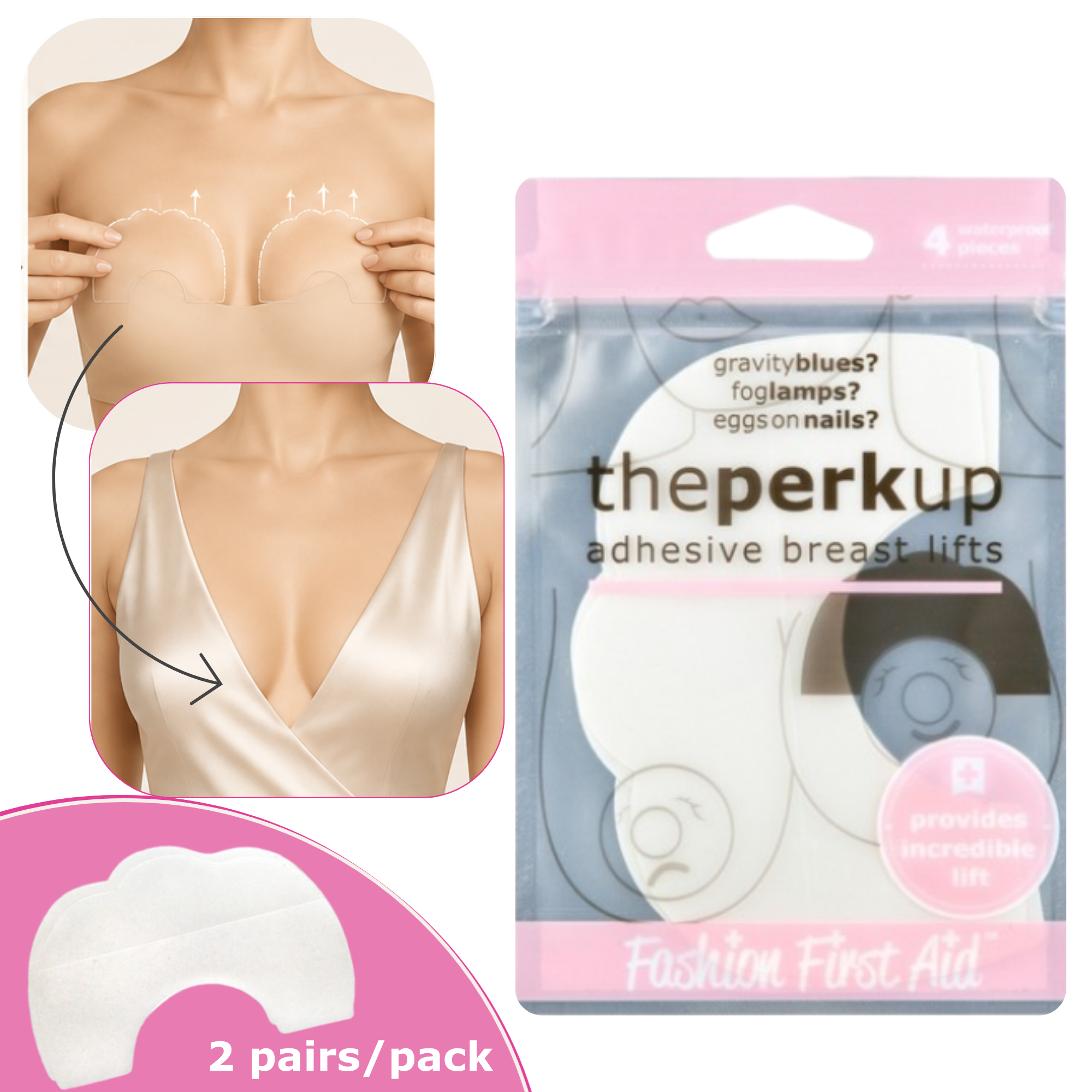 Waterproof adhesive breast lift tape