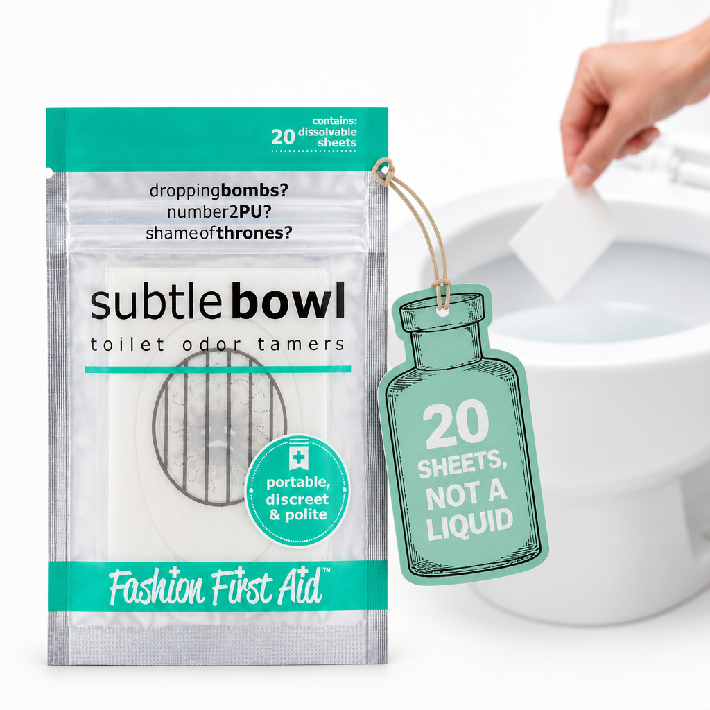Subtle Bowl Toilet Odor Dissolving Sheets, Non-liquid for Travel, Mint