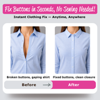 Button attacher tool for loose button repairs
