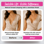 Adhesive breast lift tape before and after