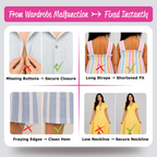 Close shirt gaps with a button attacher tool