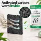 Subtle Butt Disposable Flatulence Odor Pads, Charcoal for Farts, 5 Count