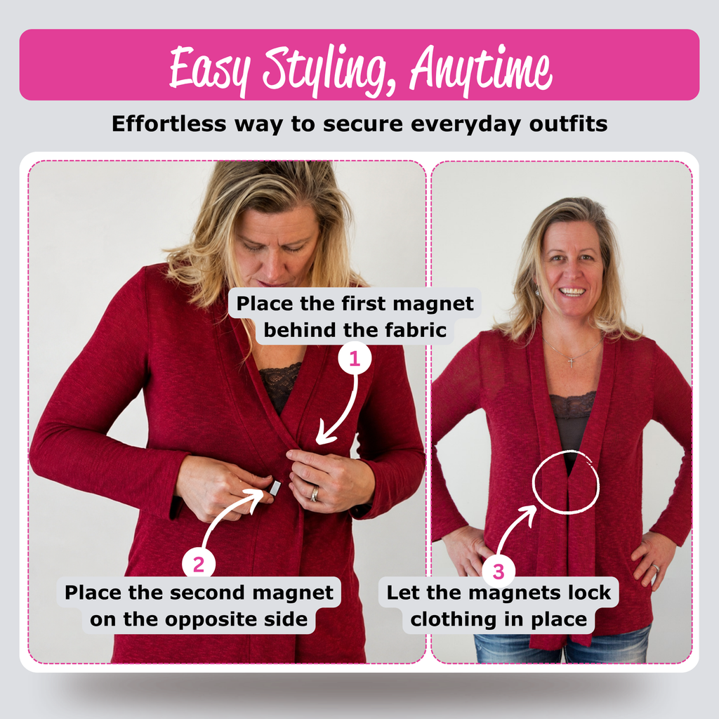 How to use magnetic clothing fasteners without sewing
