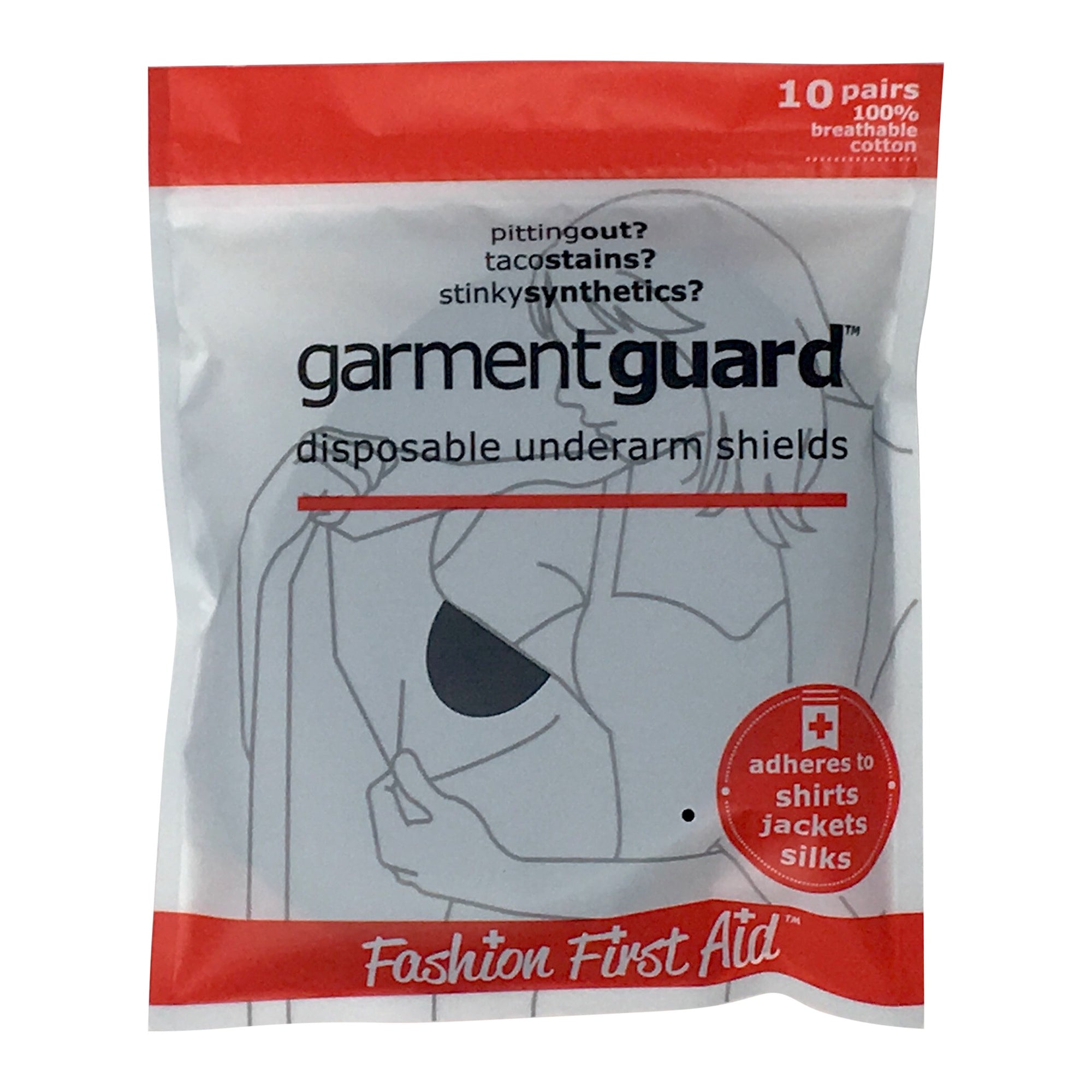 Garment Guard: The Original Cotton Disposable Adhesive Underarm Shields, Beige