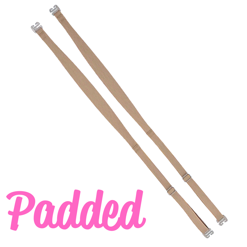 Fashion First Aid Padded Replacement Bra Straps, Soft Adjustable