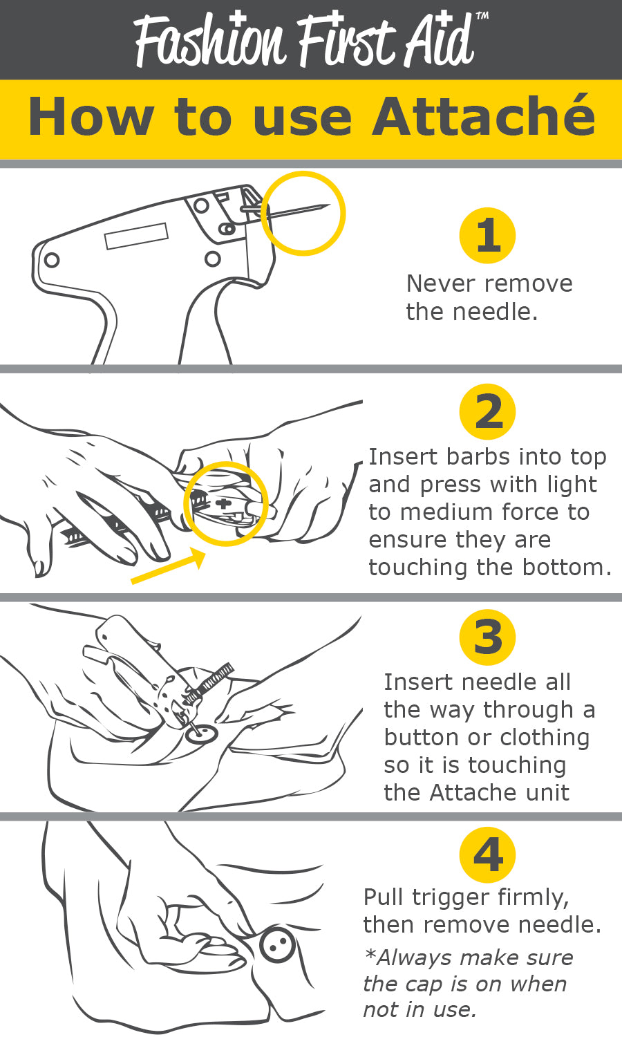 Attaché Replacement- DIY clothing button and hem repair kit