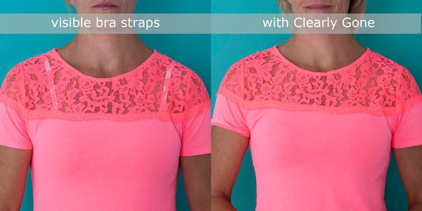 Clearly Gone: invisible clear transparent bra straps - Fashion First Aid